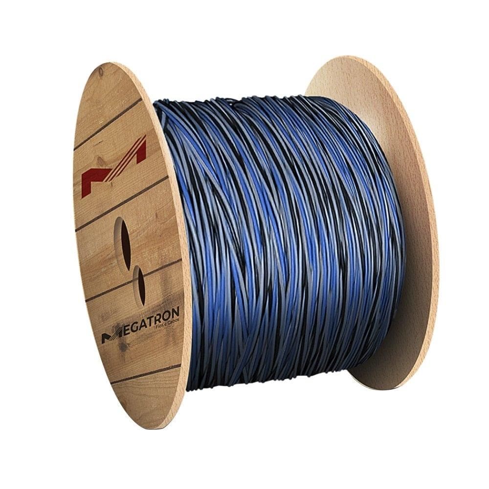 Cabo Alumínio Triplex Megatron 25mmx100m Bobina Neutro Isolado Preto/Cinza/Azul