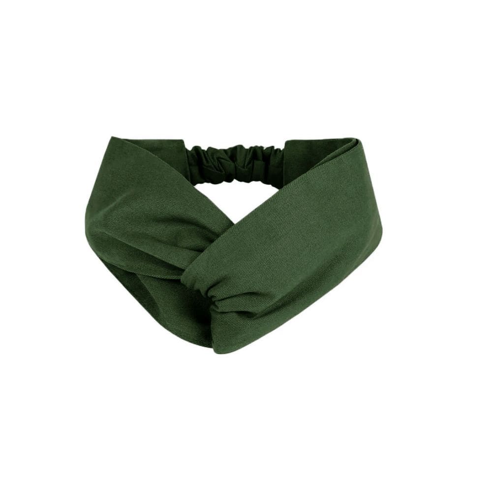 Faixa de Cabelo Turbante Bandana Verde Escuro Chef Cozinha Bistro Bar