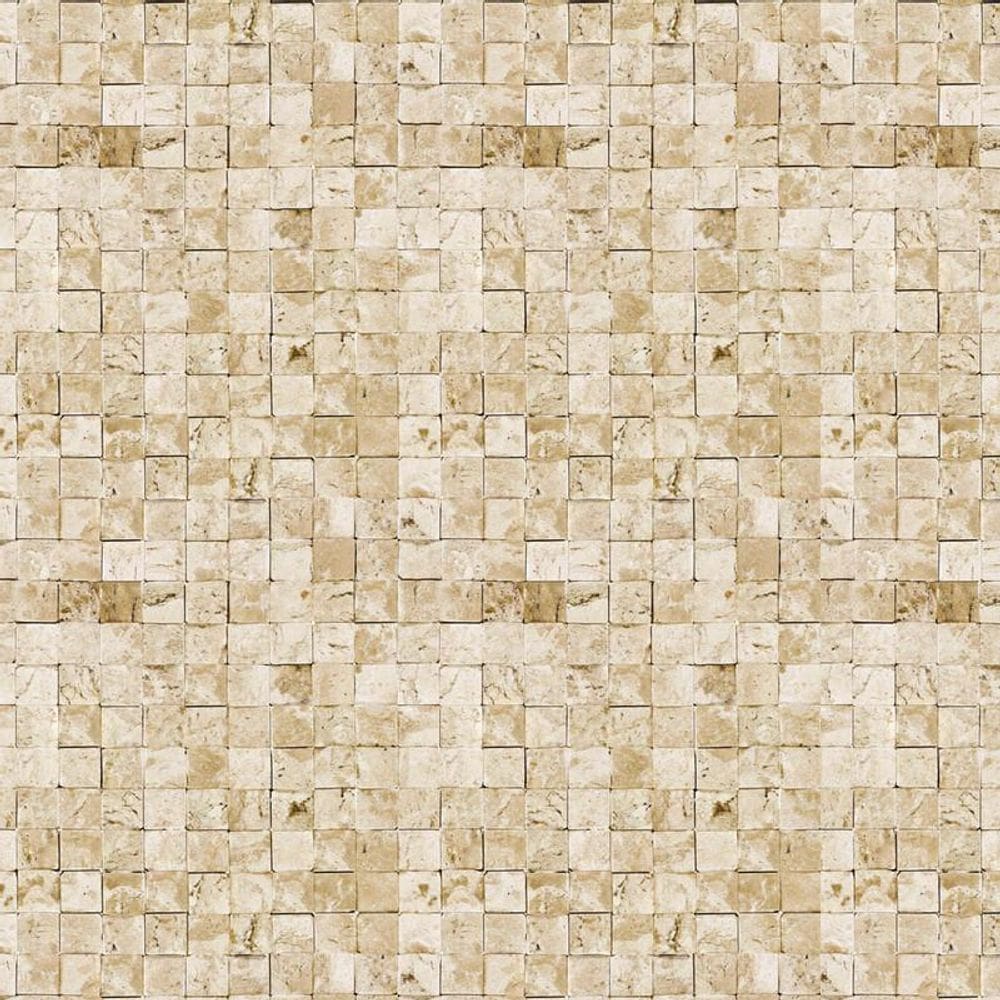 Papel De Parede Pedras Cubos Claros Adesivo Sala Lavavel