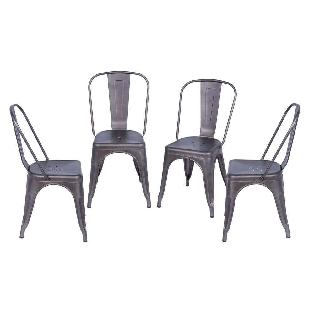 Kit 4 Cadeiras para Sala de Jantar Retrô Bronze