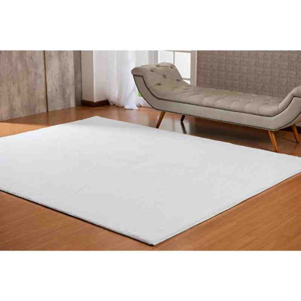 Tapete Pele Albany 0,60 x 1,20 Branco Niazitex