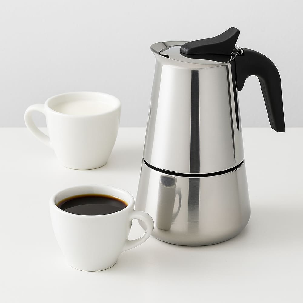 Cafeteira Italiana em Inox 2 Xícaras Cafe Expresso 100 ml