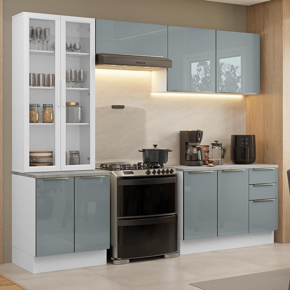 Armário de Cozinha Completa 270cm Lux Madesa 04