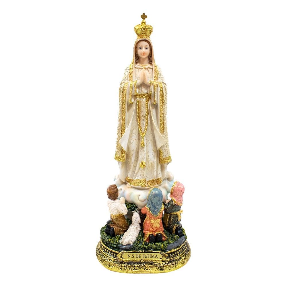 Estatua Nossa Senhora De Fátima Resina Grande - 31cm