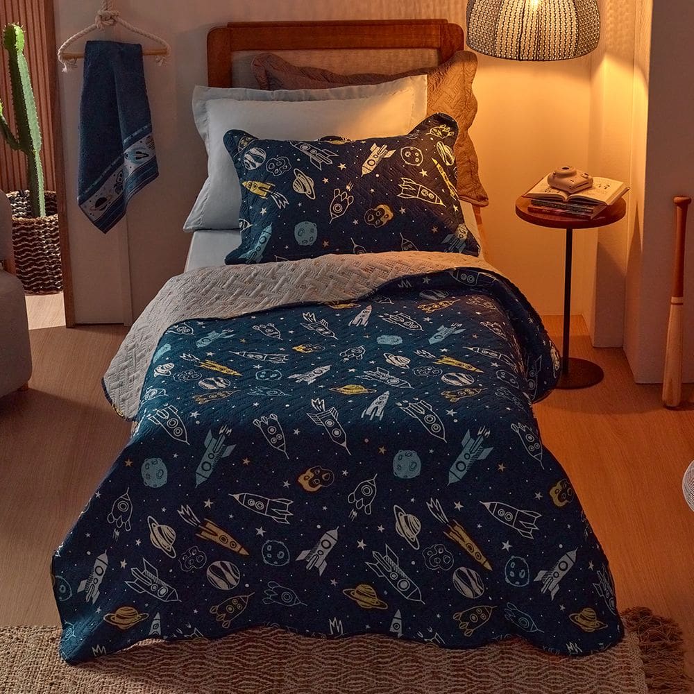 Kit Cobre Leito Solteiro 2 Peças Casual Kids Appel Home