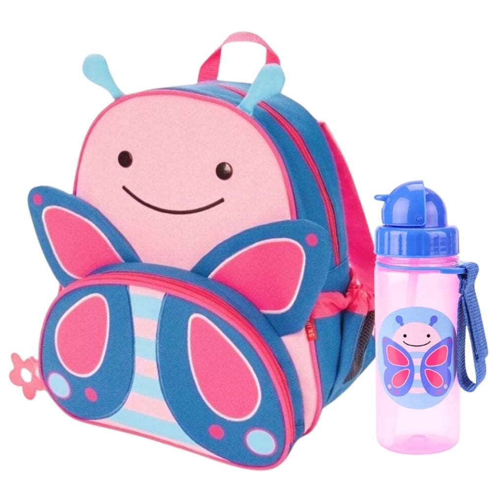 Kit Mochila Com Garrafinha  Zoo Borboleta - Skip Hop