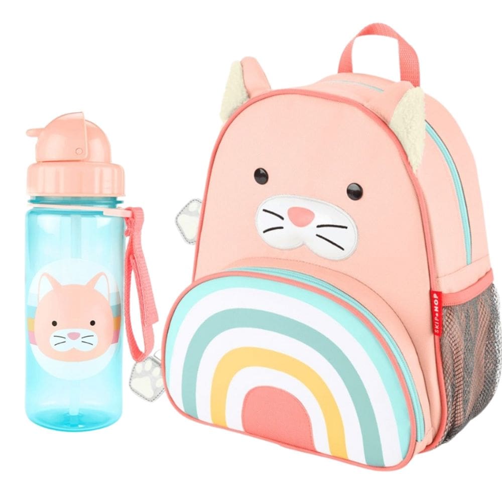 Kit Mochila Com Garrafinha Zoo Gatinha - Skip Hop