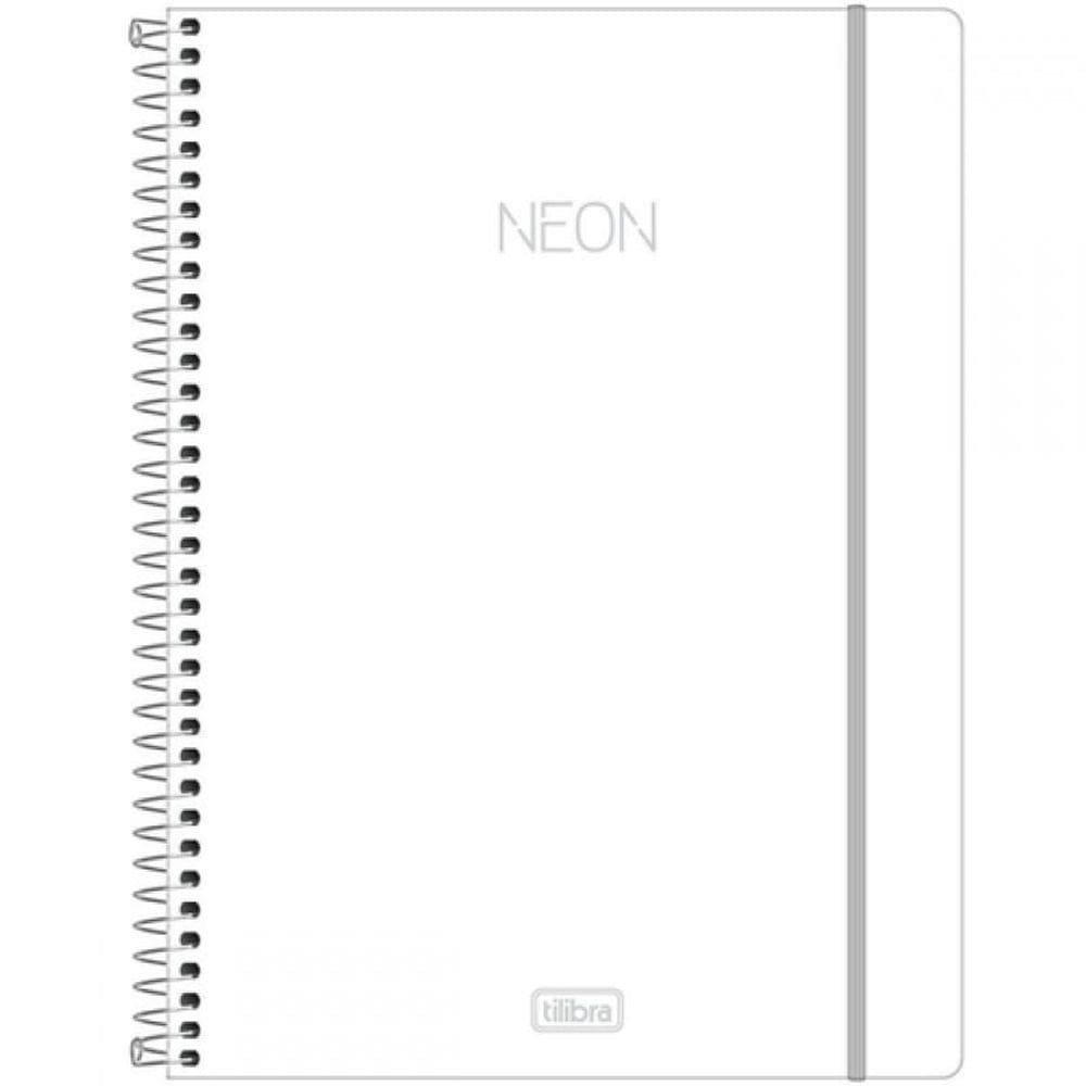 Caderno 10M 160Fls Esp. Neon Branco - 302406