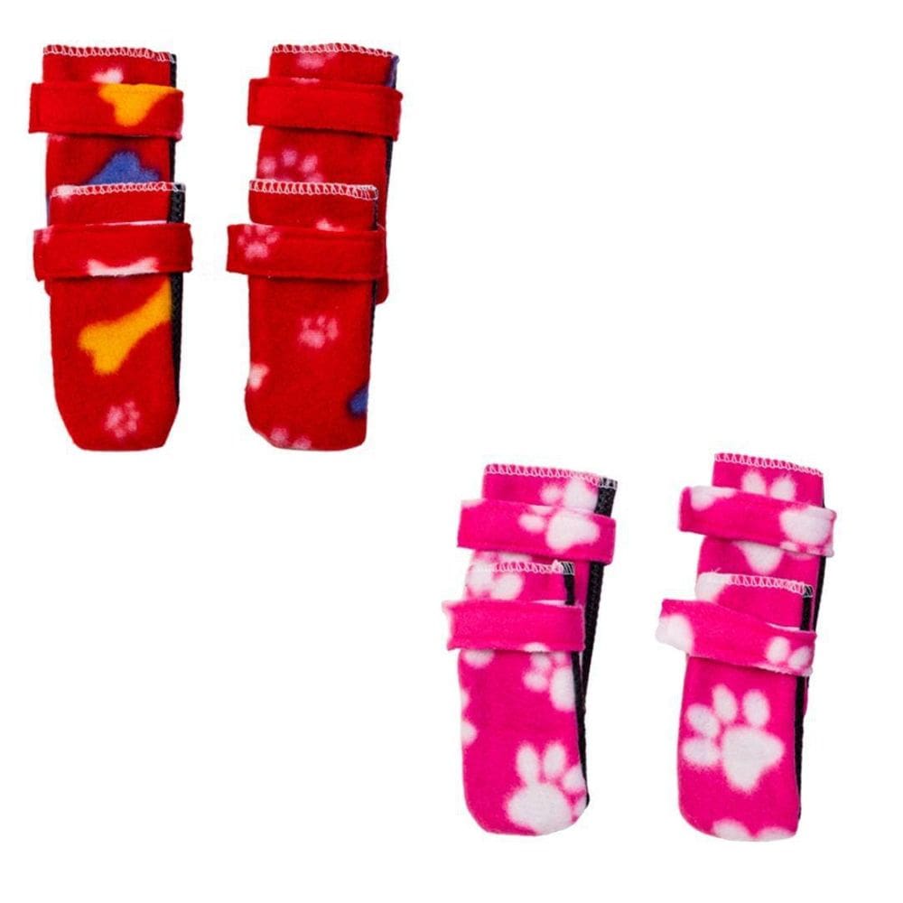 Kit 2 Sapatos Para Cachorro - Vermelho E Rosa  M