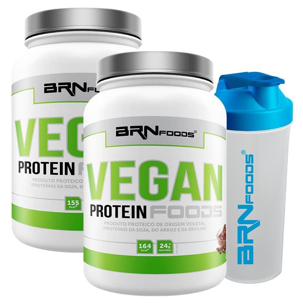 Kit 2x Vegan Protein 500g + Coqueteleira 600mL - Chocolate