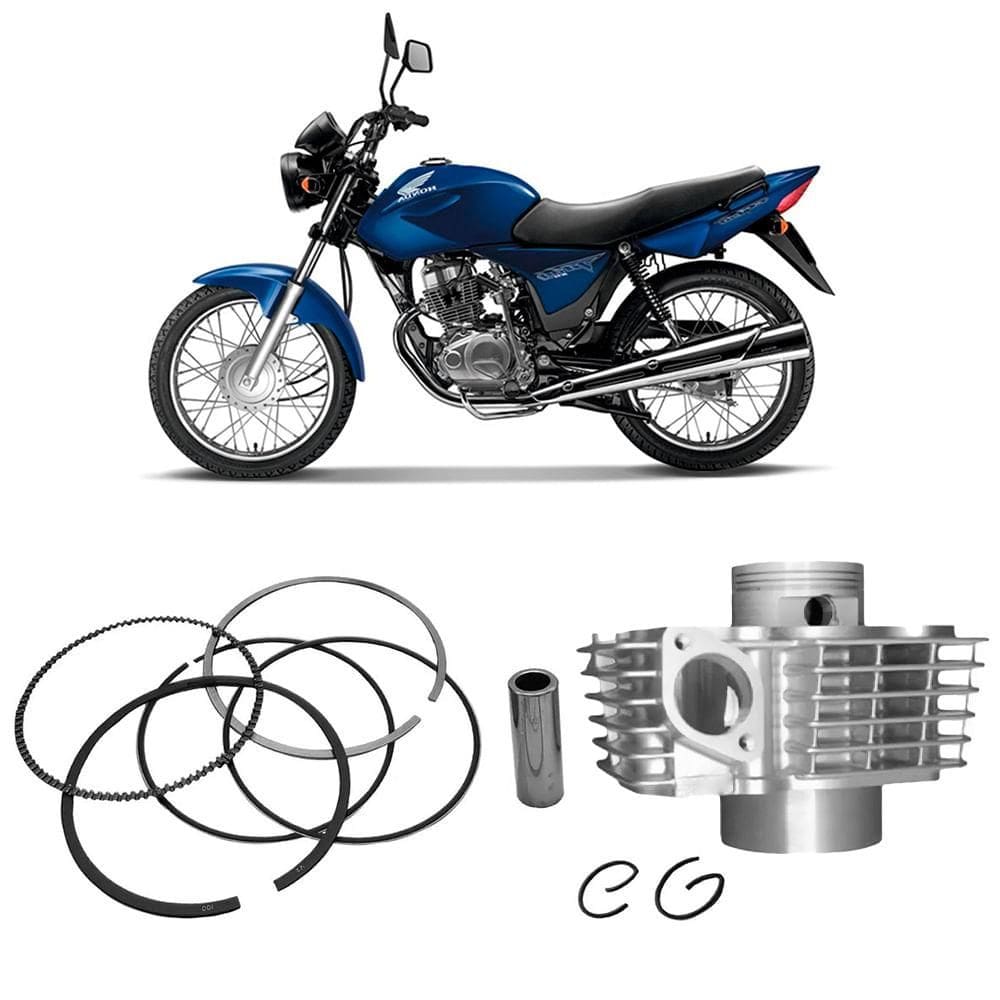 Kit Cilindro Pistão e Anel CG Fan Titan NXR Bros 150 1 CIL