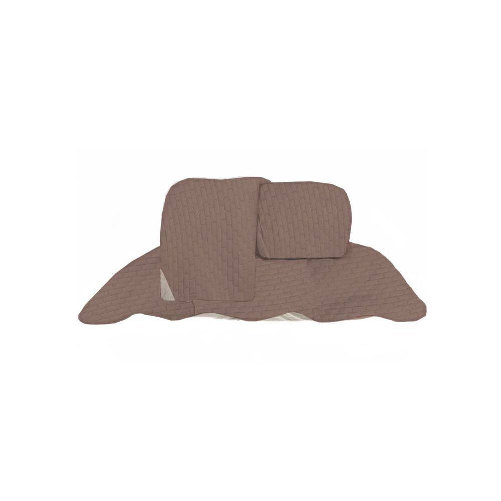 Colcha Cobre Leito Casal KING Matelasse Ultrassonico Marrom