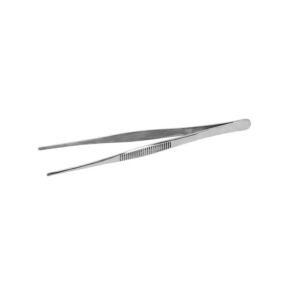 Pinça Culinaria Profissional Pegador Reta Serrilha Inox 20cm
