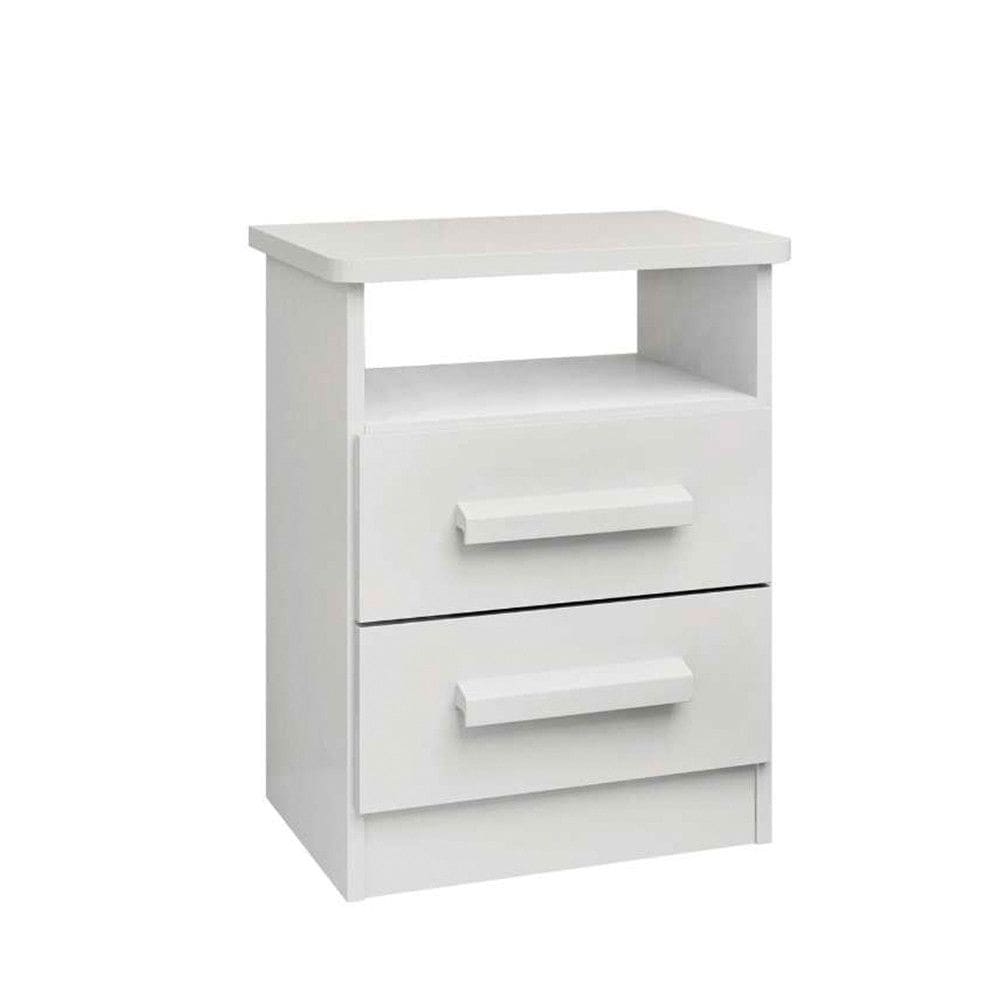 Mesa de Cabeceira Firenze 2 Gavetas com Nicho 100 MDF D Doro Móveis