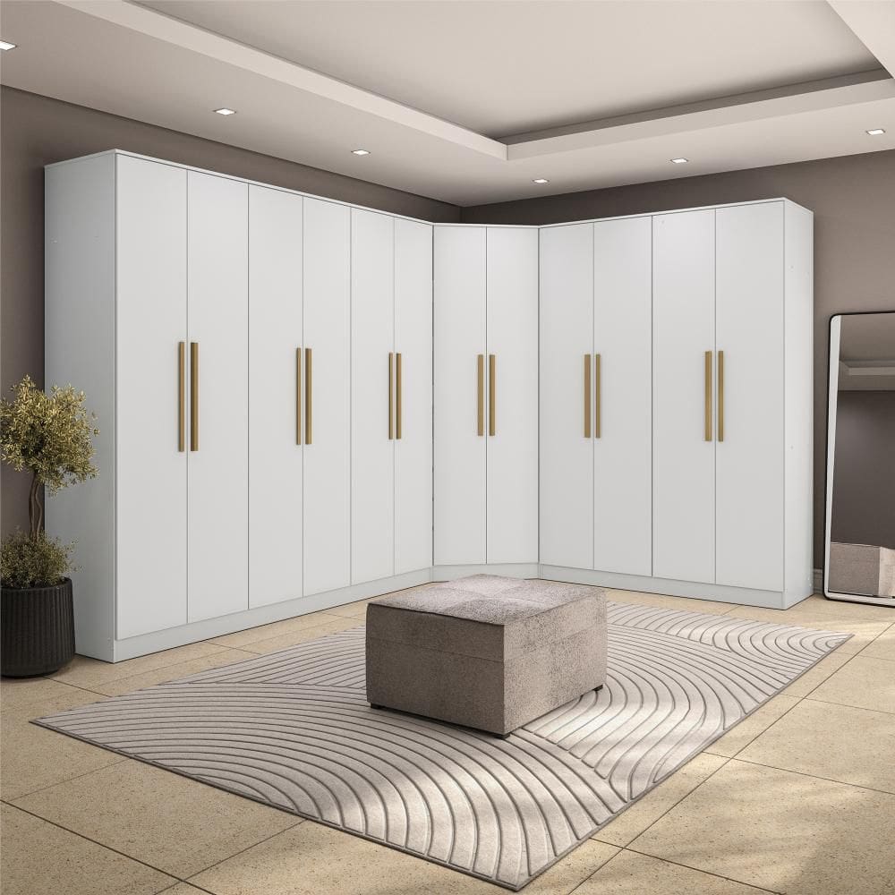 Quarto Modulado Kappesberg Adapt Branco 12 Portas 342cm x 263cm