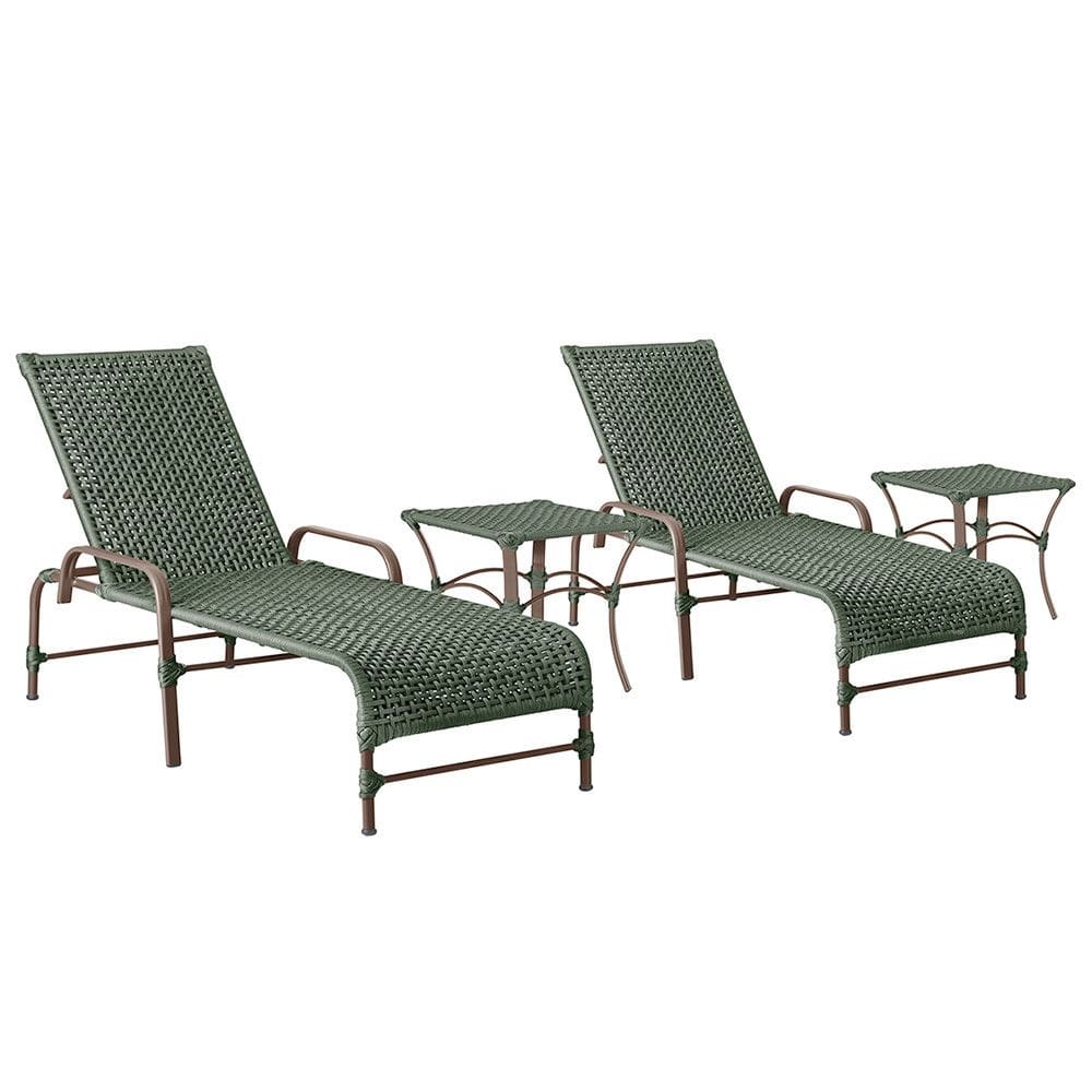 2 Espreguiçadeiras Catar e 2 Mesas Trama 