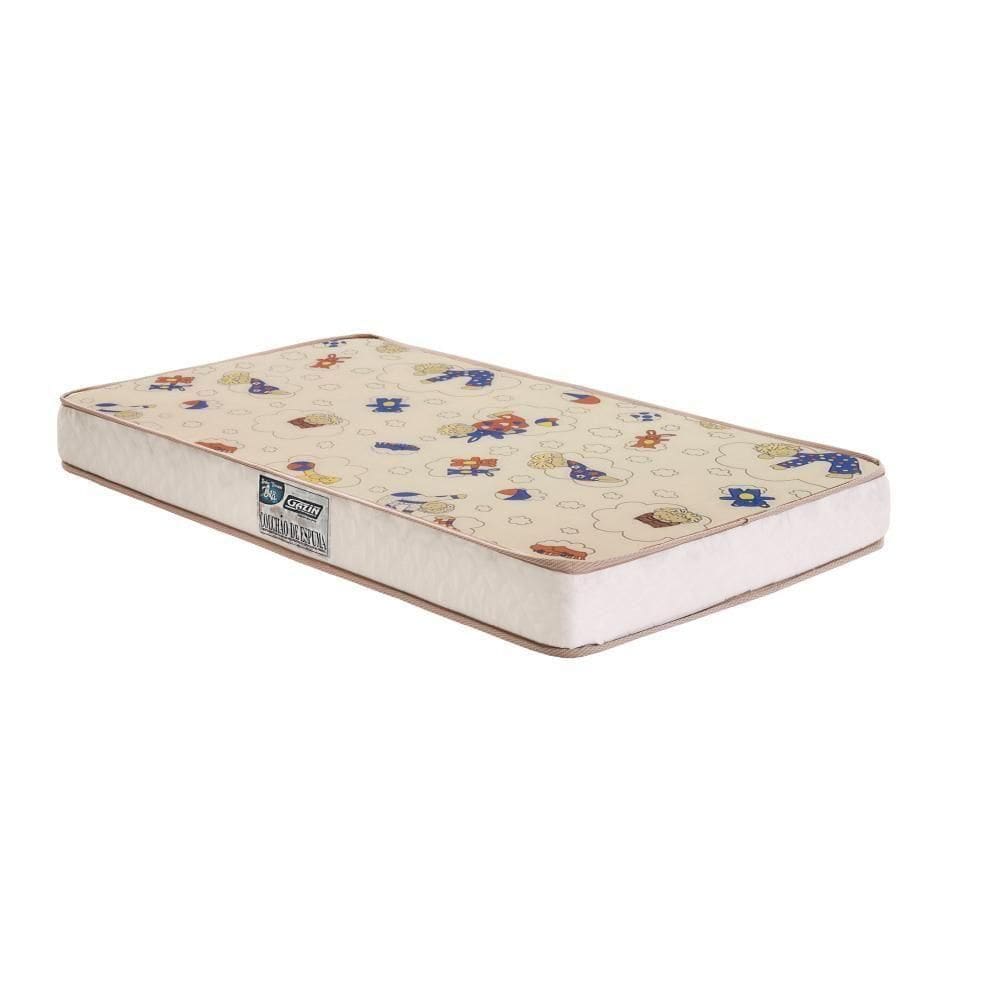 Colchão Espuma Para Berço Baby D18 Supreme Gazin 130x70x10cm Branco