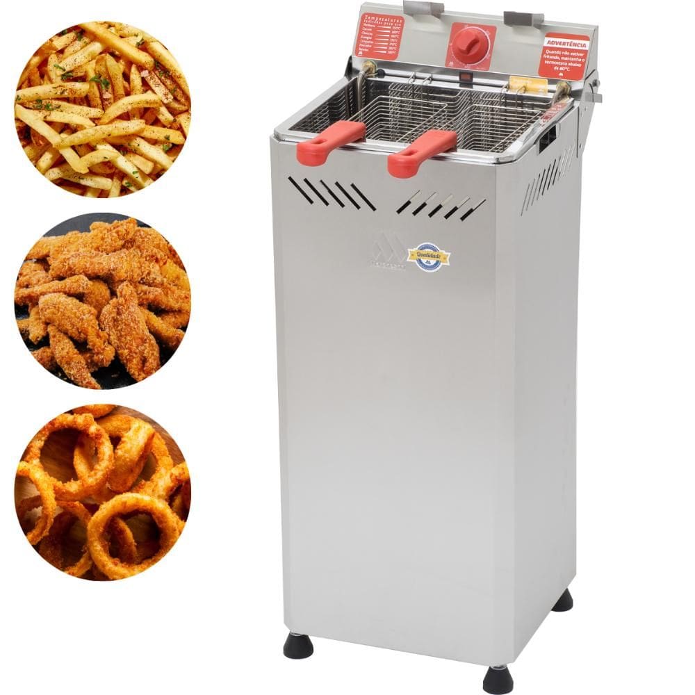 Fritadeira Água e Óleo 25 Litros Fritador de Batata Gabinete Marchesoni