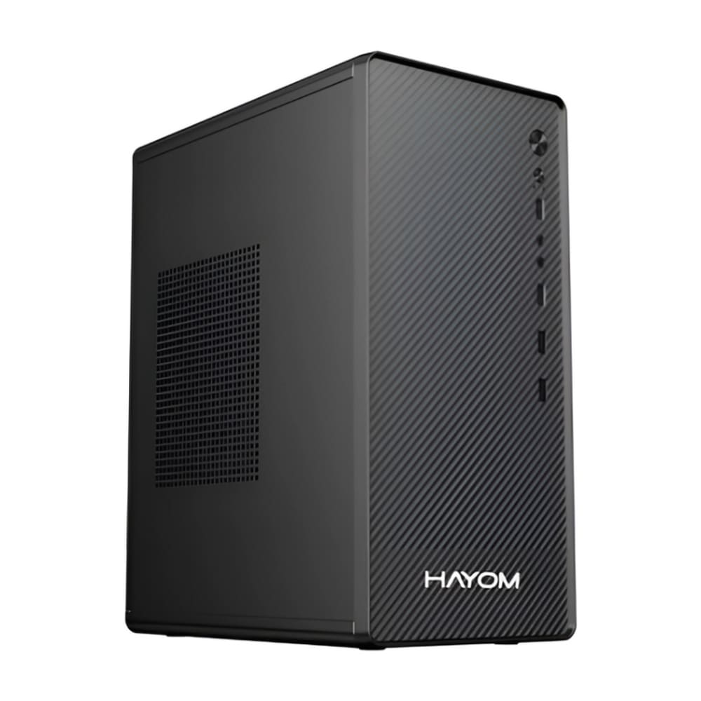Gabinete Office Hayom 1 Fan 120mm Led Vermelho S/Fonte MICRO-ATX 2 Portas USB 2.0 Preto - GB1752