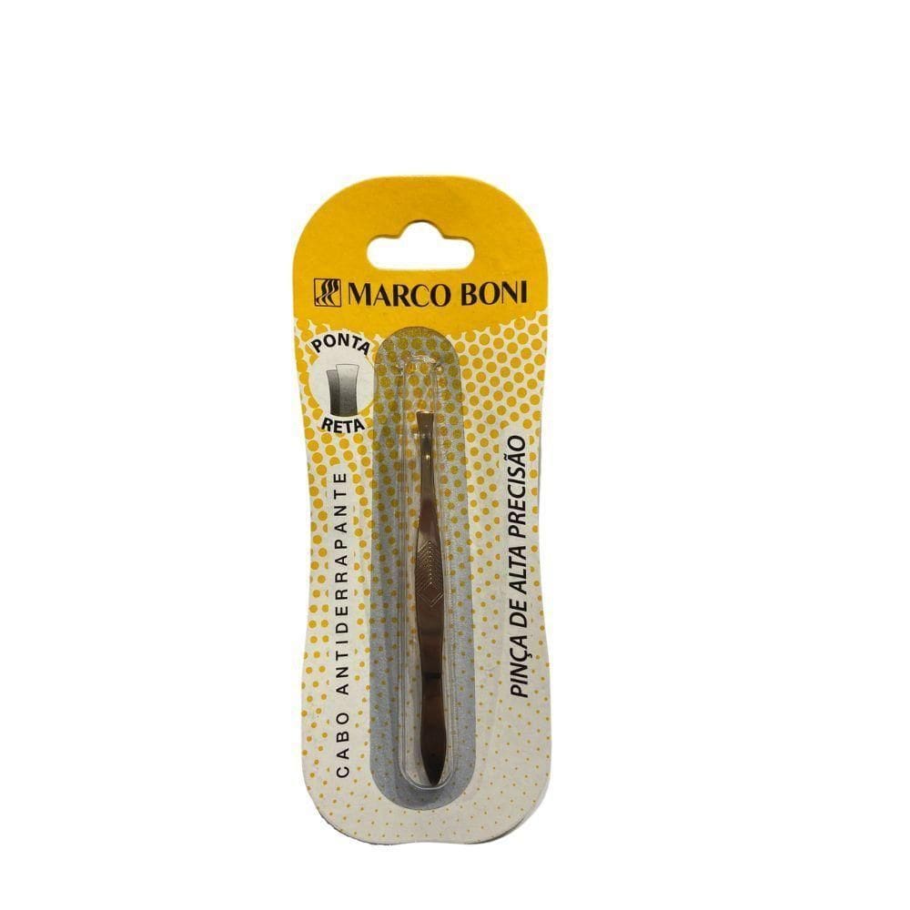 Mb 6118b Pinça 90mm Dourada Ponta Reta - Qualidade Superior