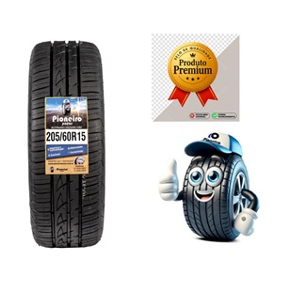 Pneu Aro 15 - 205/60 R15 - Remould Pioneiro Com Inmetro E Garantia