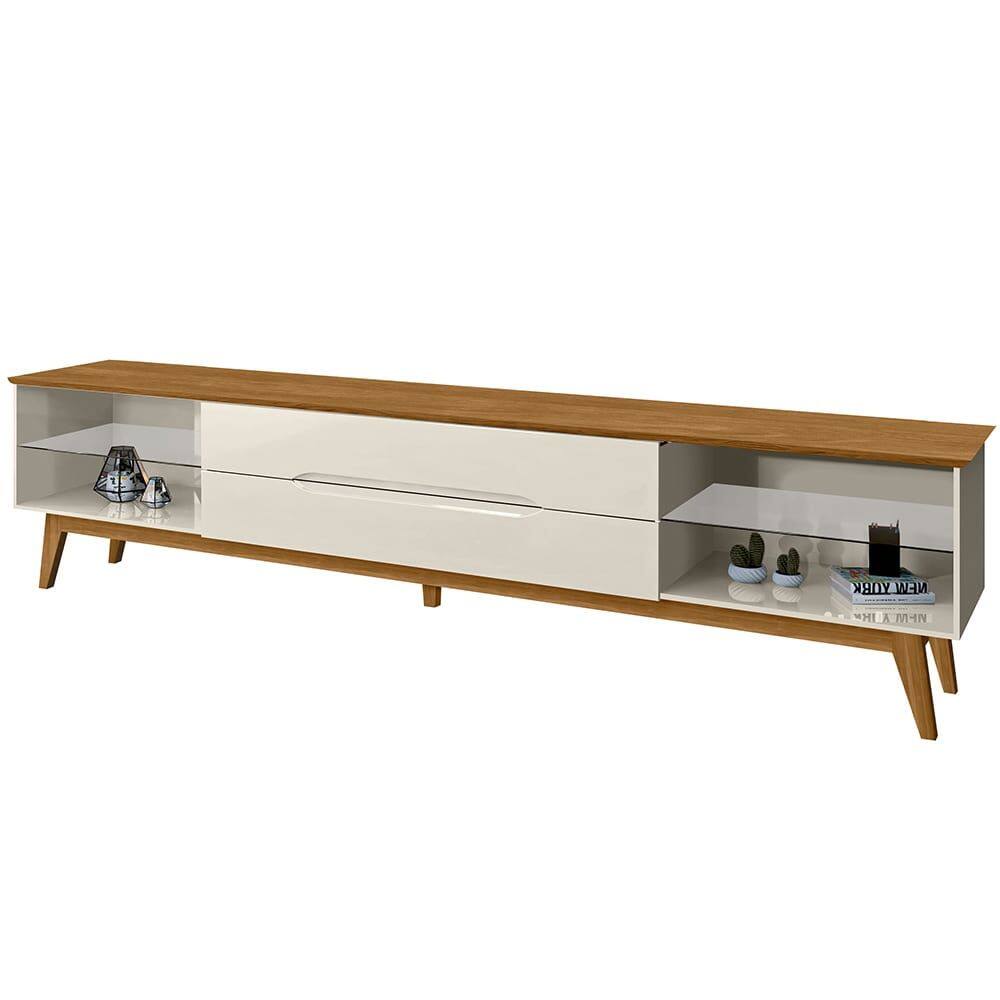 Rack Bancada Para TV 75 Pol Limit 219 cm Off White Nature Tebar