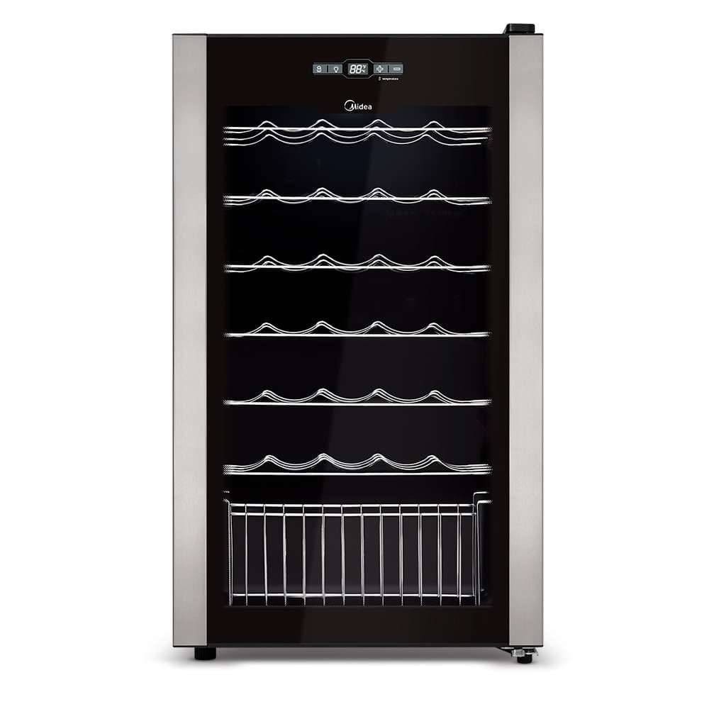 Adega Climatizada de Vinhos Midea 34 Garrafas com Painel Touch 127V Preto - WBB341