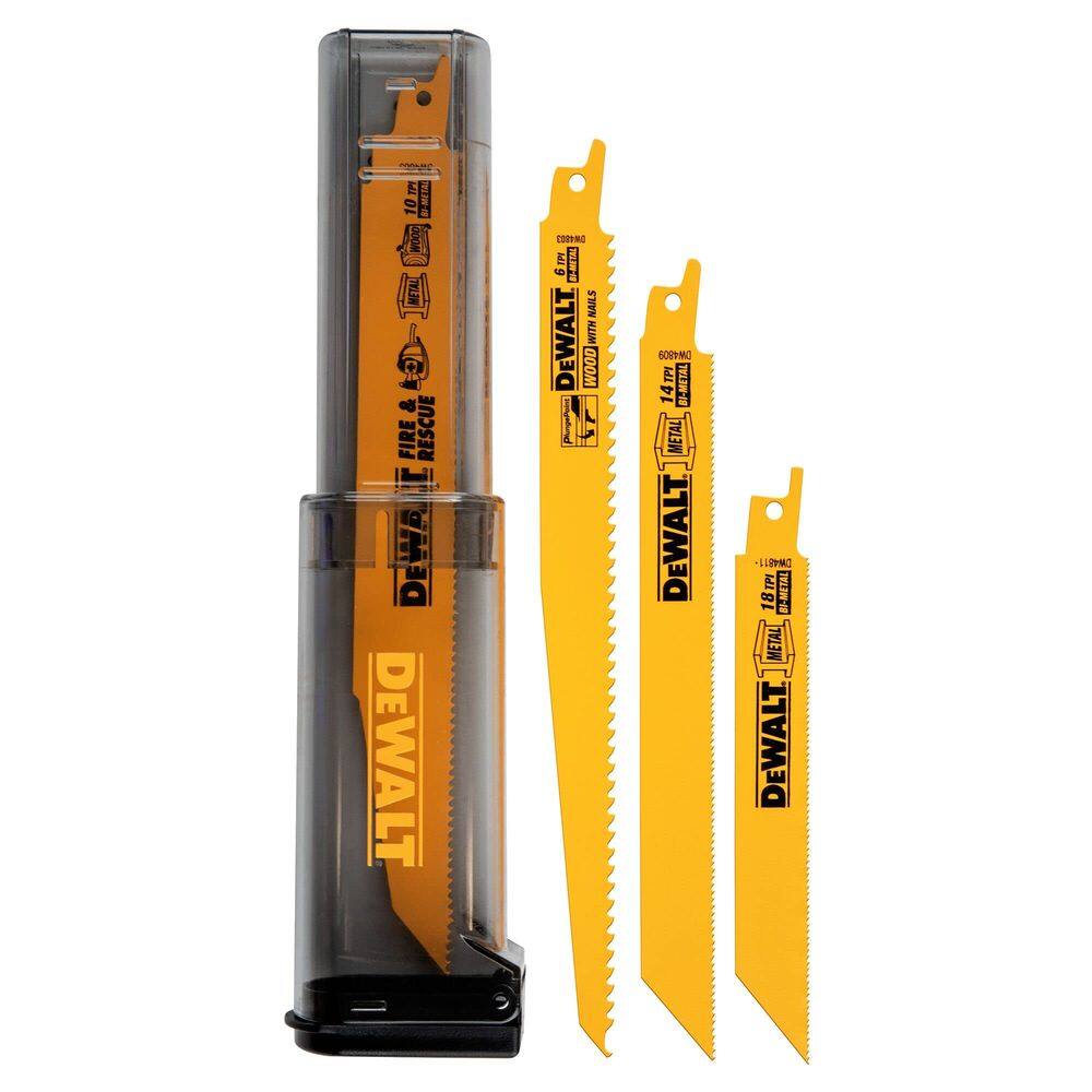 Lâmina de serra recíproca DEWALT Bi-Metal Multi TPI (pacote com 16)