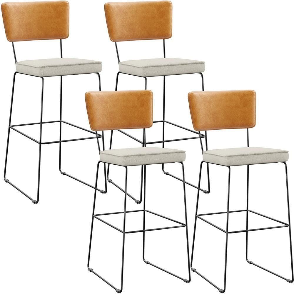 Kit 04 Banquetas Altas Whisky Linho Champagne