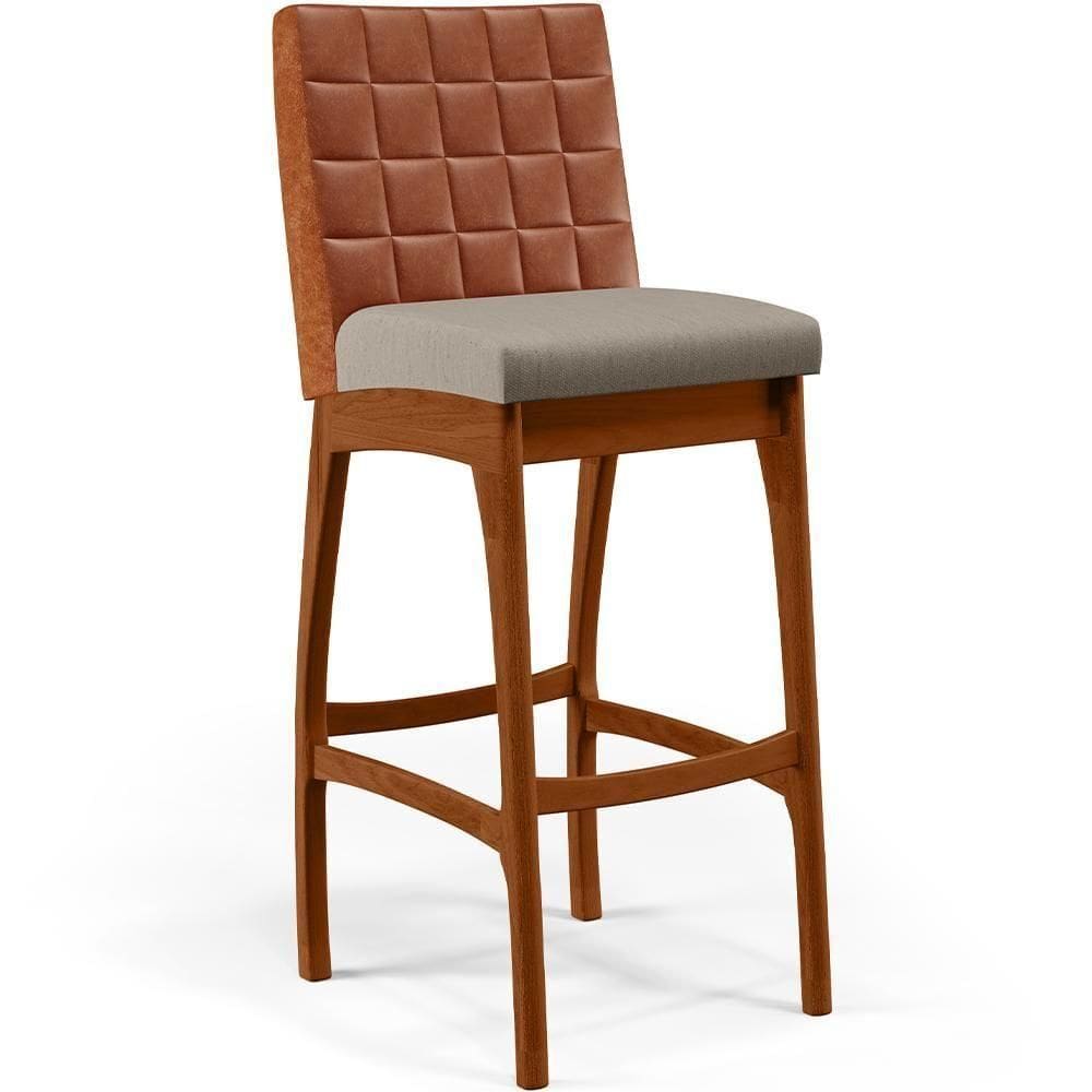Banqueta Alta Para Cozinha B04 Camel Bege