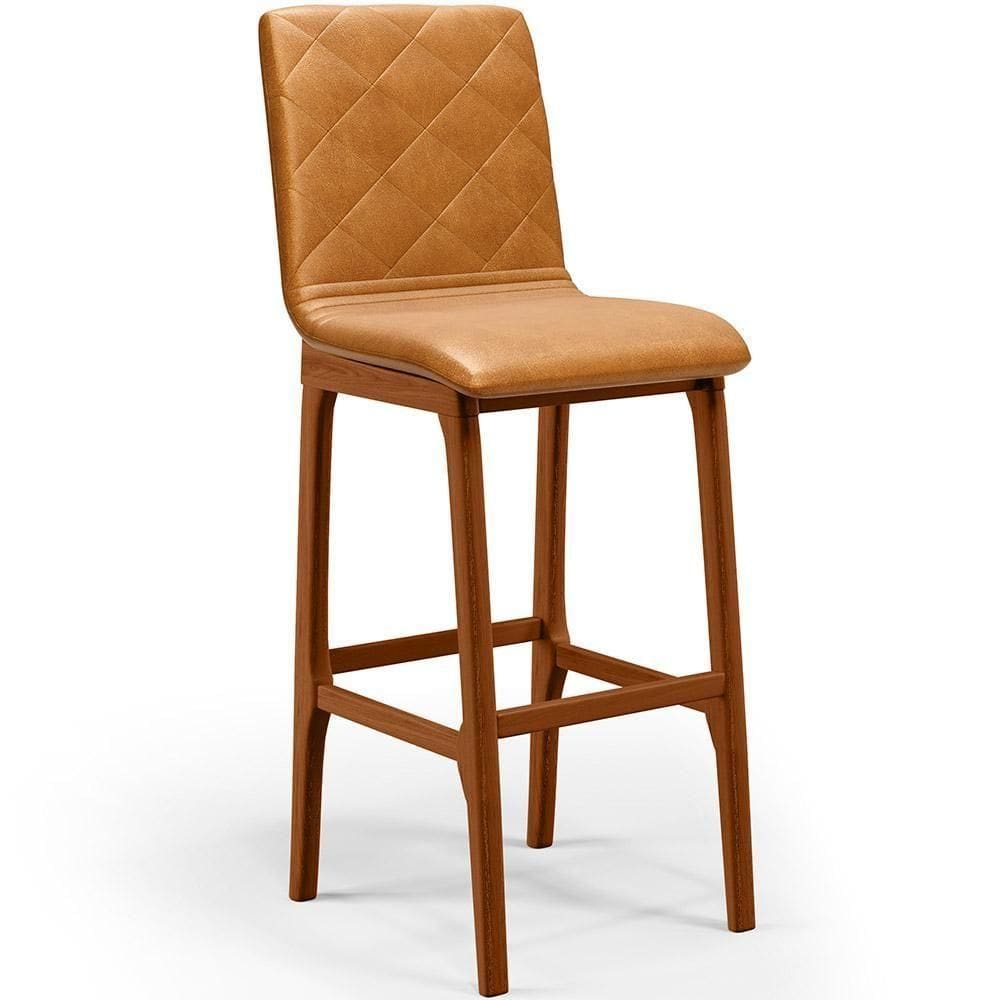 Banqueta Alta Cozinha De Jantar Fixa Zoe B04 Whisky