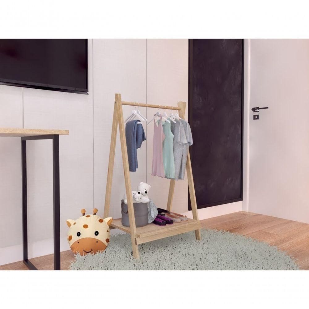 Arara Cabideiro Infantil Madeira Para Roupas E Enchoval