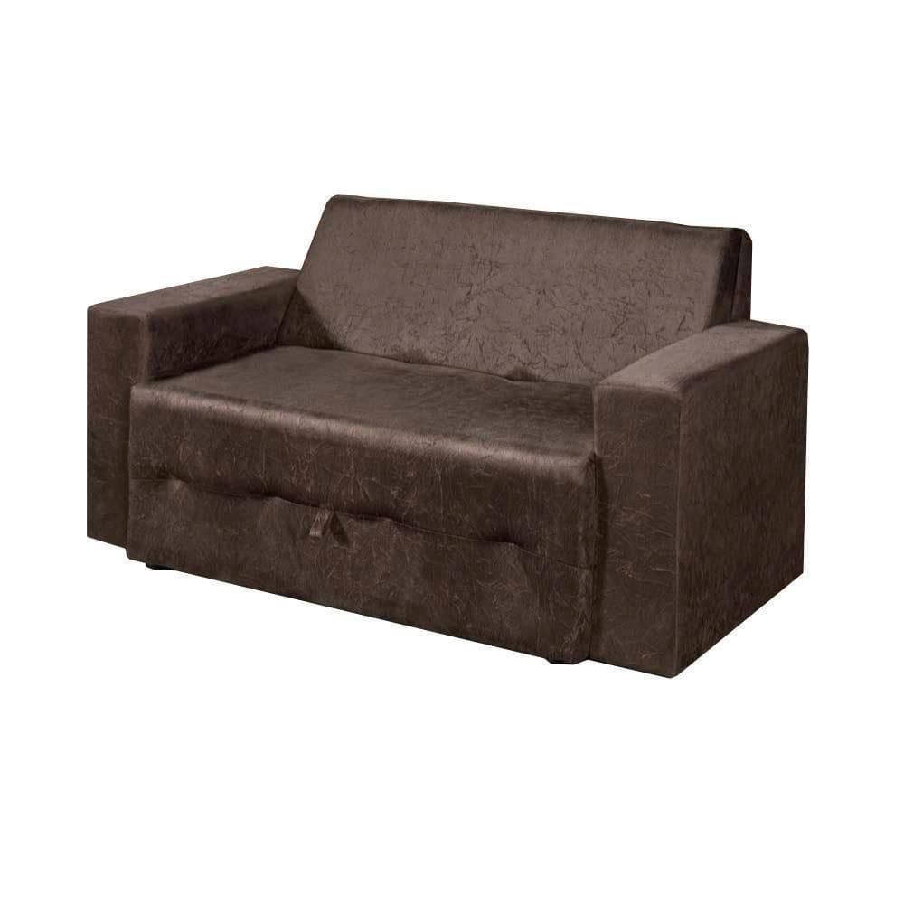 Sofá-cama Pratik 5000 Mamflex Marrom Suede Marrom
