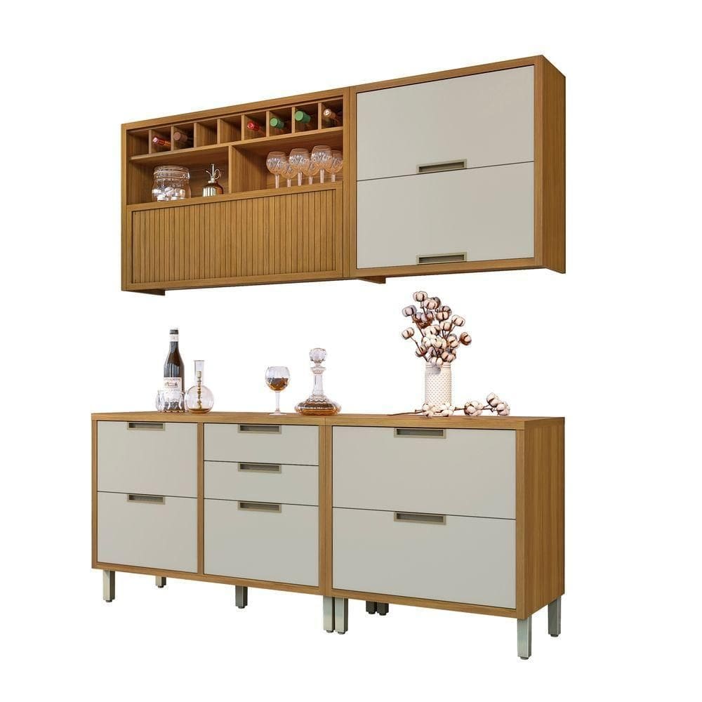 Cozinha Completa 4 Peças Imperatriz Nesher Freijó-off White