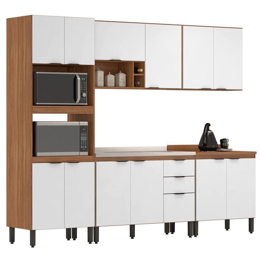 Cozinha Modular Com 5 Peças Firenze Composição Fi0014 Amendola Touch/branco - Demóbile