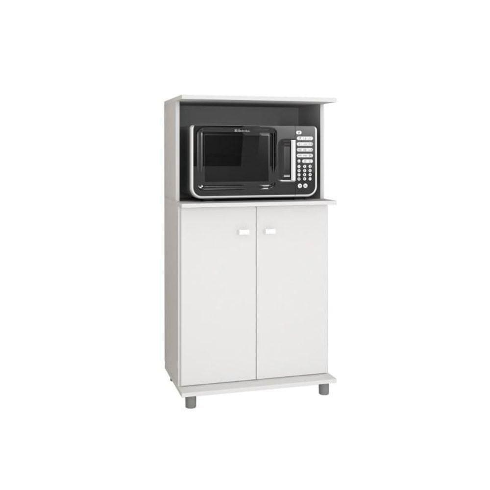 Balcão 2 Portas Com Espaço Para Microondas Bl3307 Branco - Tecno Mobili