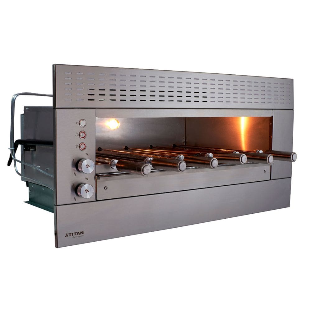 Churrasqueira de Embutir a Gás 6 espetos Painel Ventilado GN 127v Suprema