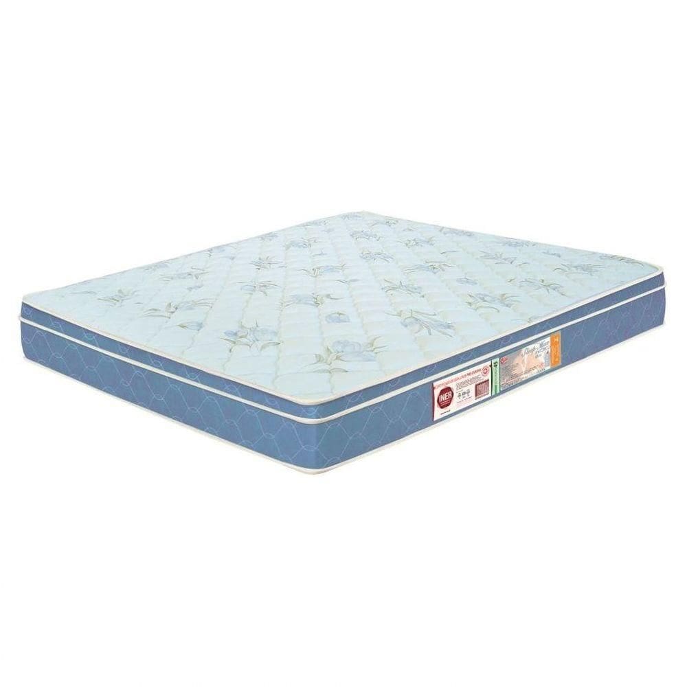 Colchão Casal Sleep Max Espuma D45 138X188X25Cm Branco/Azul - Castor