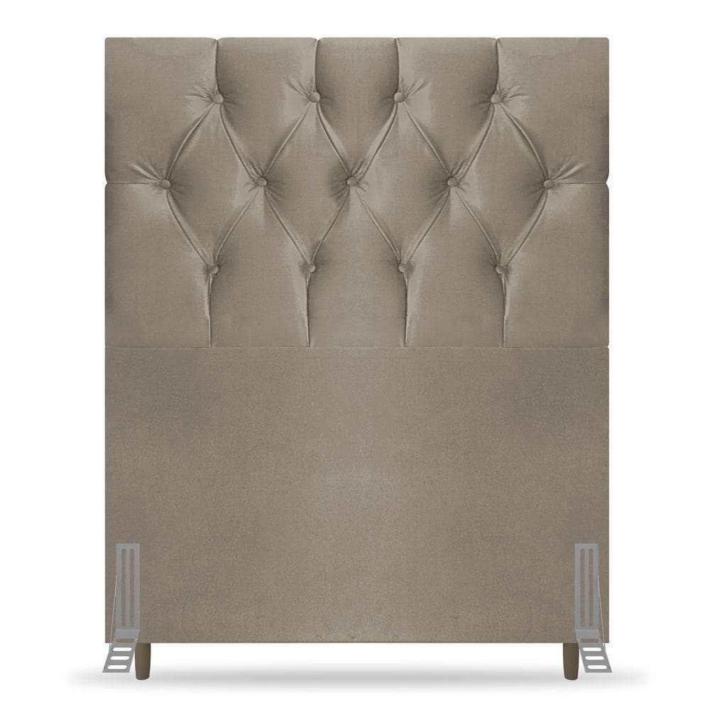 Cabeceira Cama Box Solteiro Madrid 90cm Suede Bege