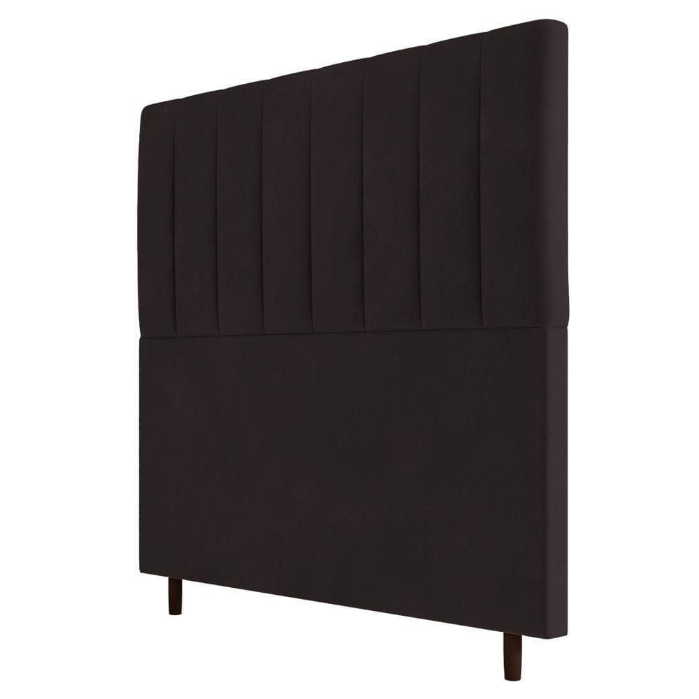 Cabeceira Cama Box Casal Itália 140cm Suede Marrom
