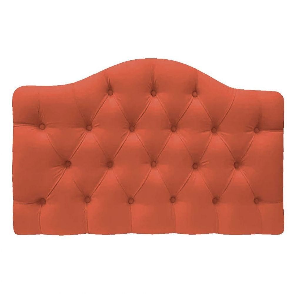 Cabeceira Suspensa Imperatriz 90 Cm Solteiro Suede Terracota