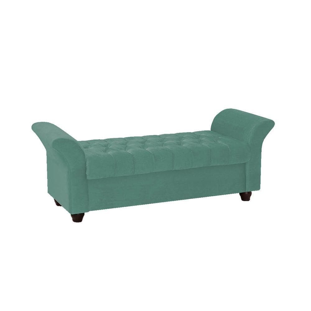 Recamier Divã Morabe P04 195 Cm Suede Turquesa
