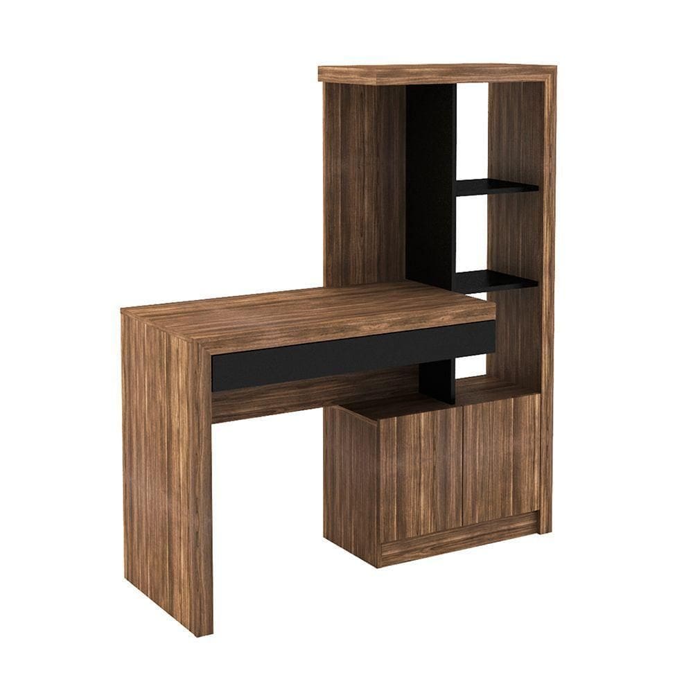 Mesa Conj. Para Escritório Me4143 Mdp Nogal preto