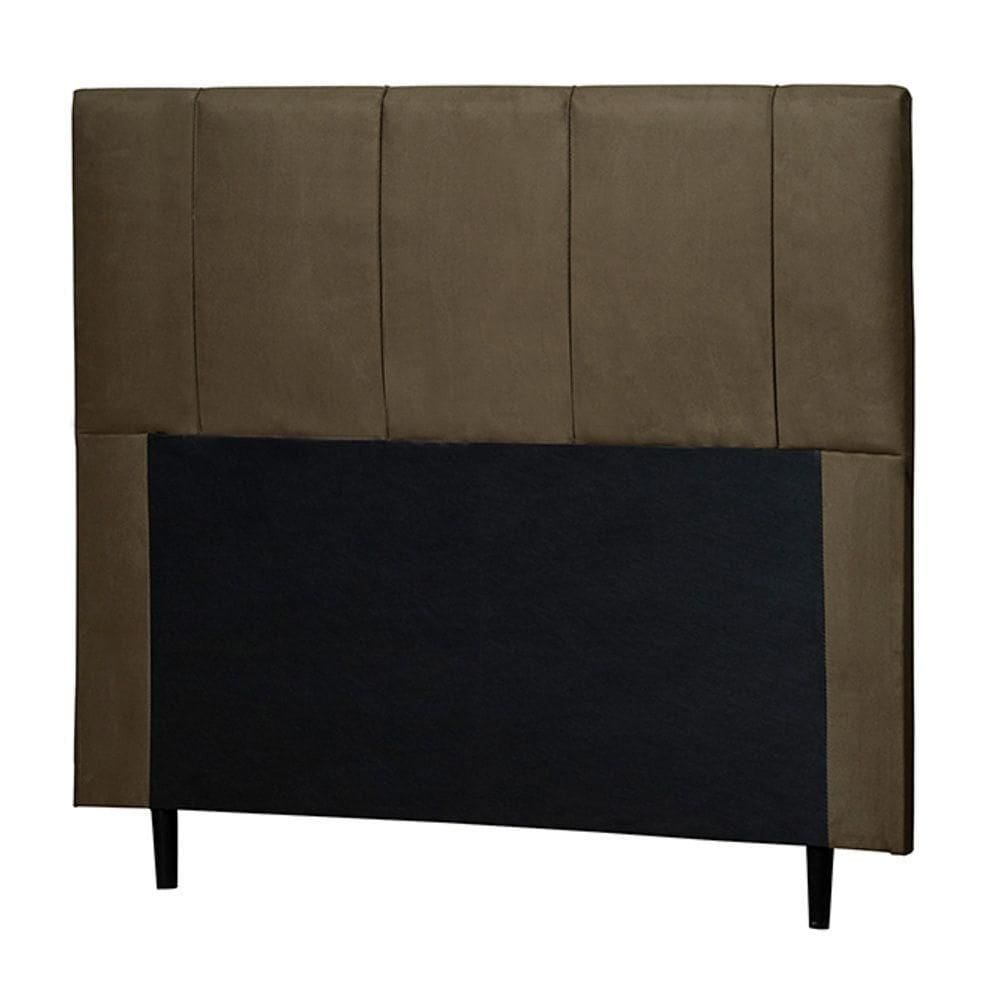 Cabeceira Cama Box Casal Donna 140cm Suede Marrom