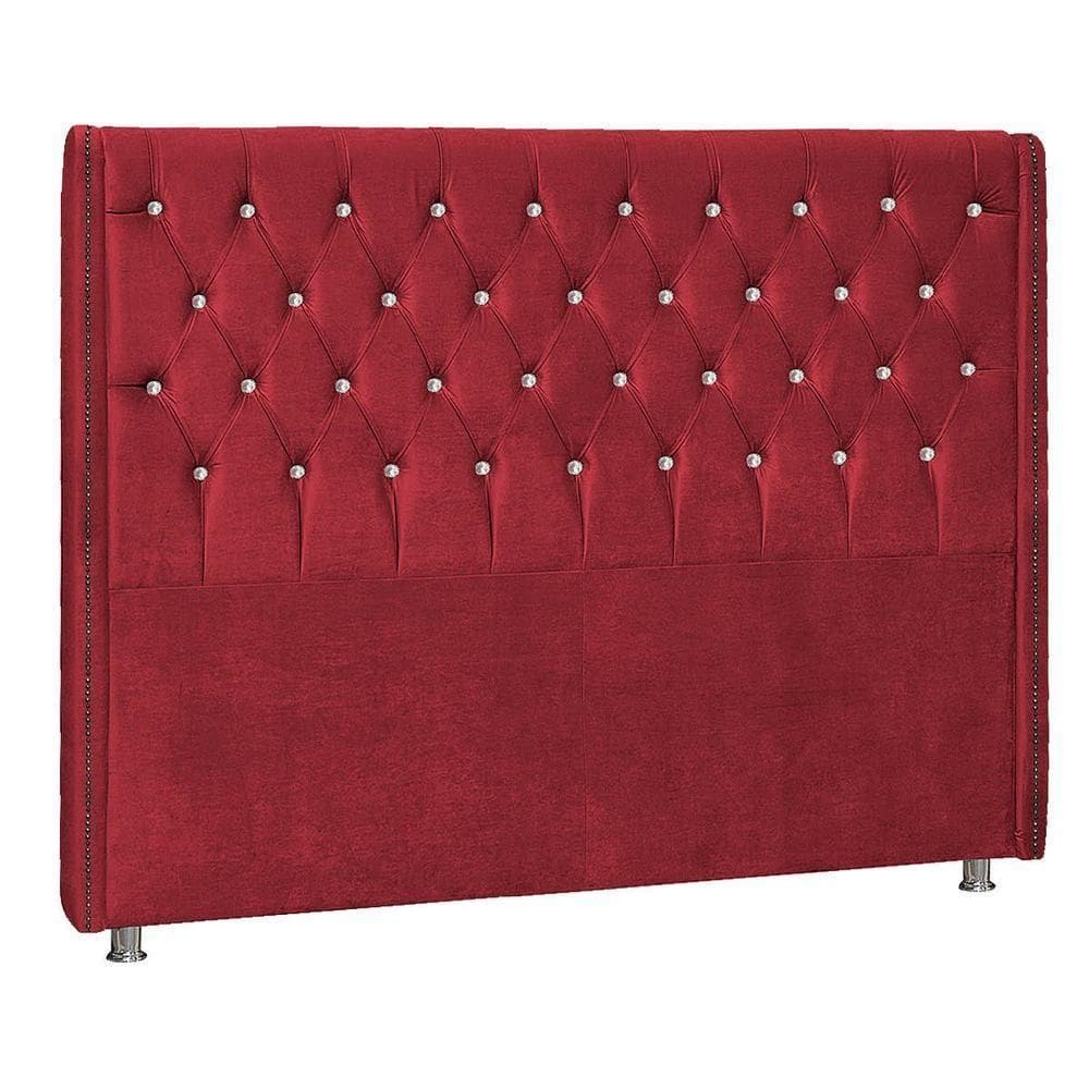 Cabeceira King Tóquio P04 195 Cm Suede Vermelho Tca 53
