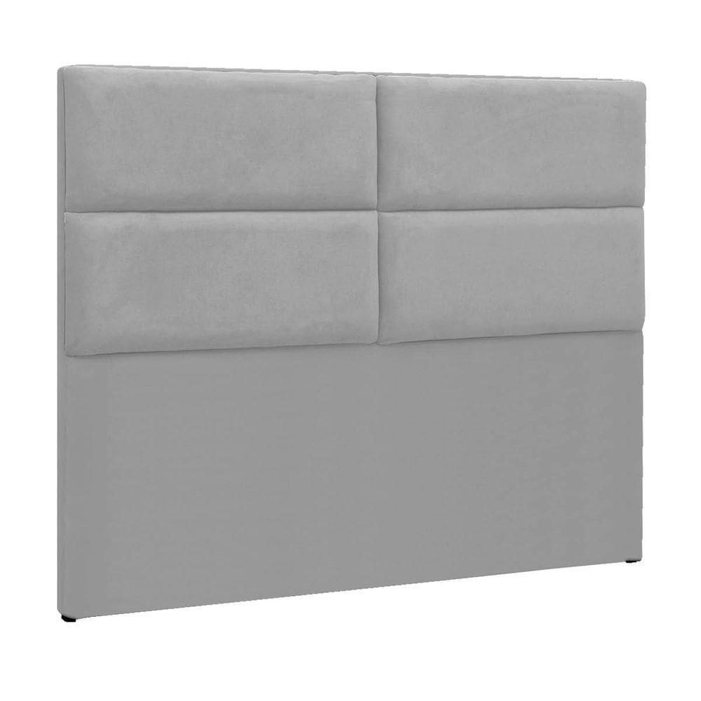 Cabeceira King Berlim P04 195 Cm Suede Cinza