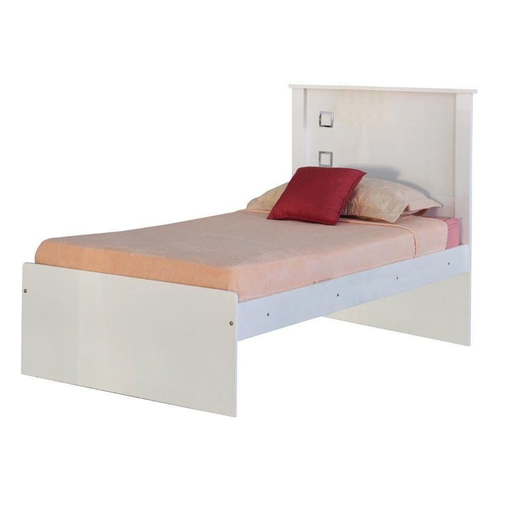 Cama Solteiro Reino Branco