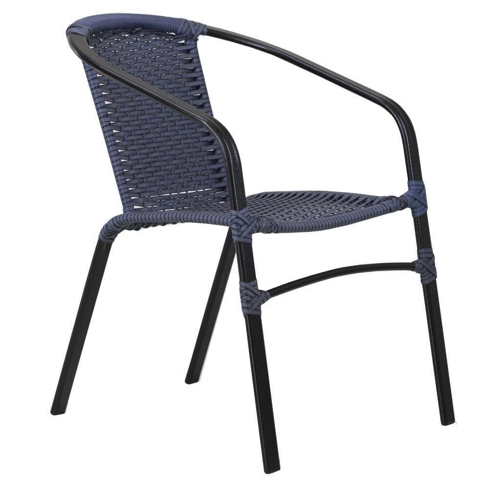 Cadeira Floripa Em Alumínio Com Pintura Eletrostática Azul Dark