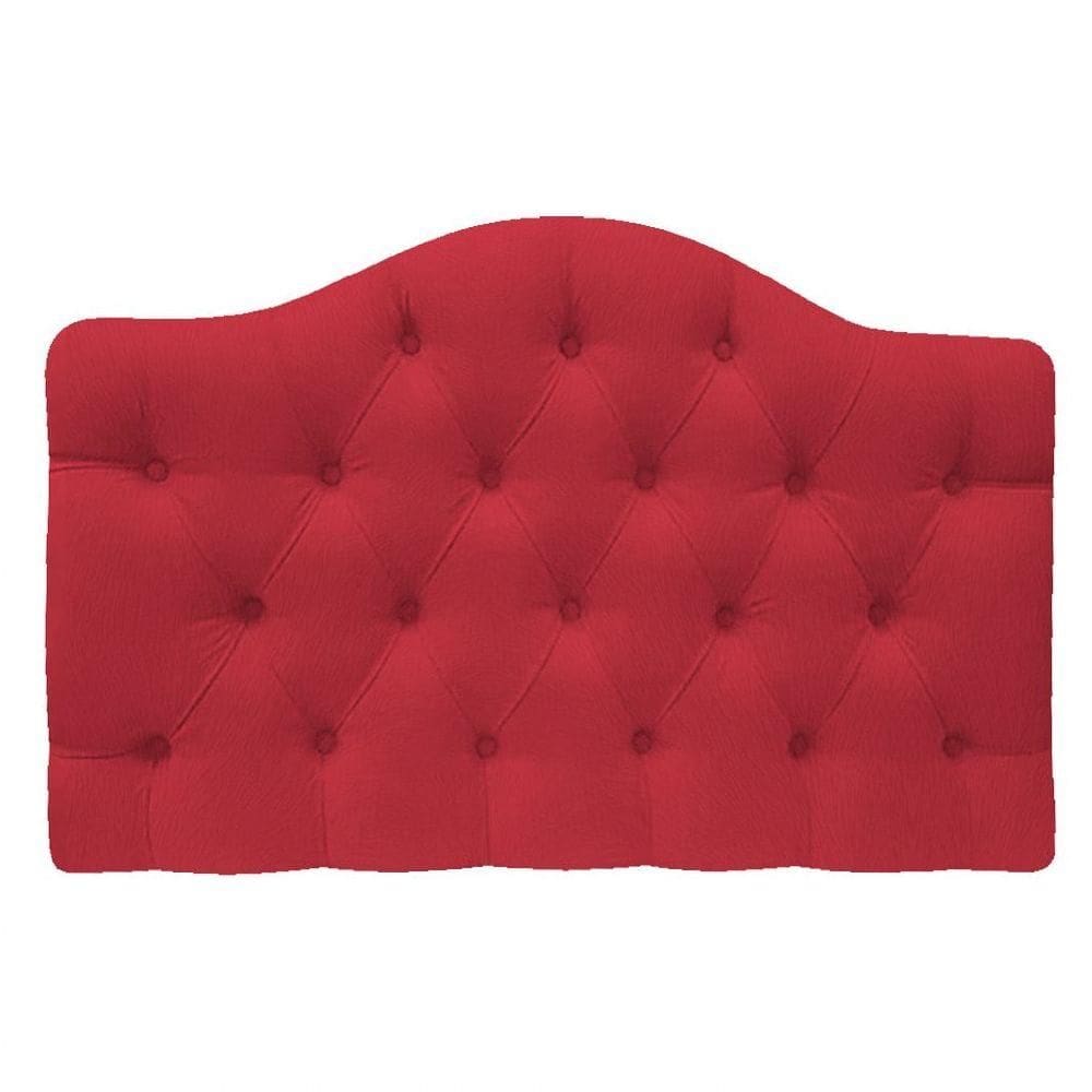Cabeceira Suspensa Imperatriz 140 Cm Casal Suede Vermelho