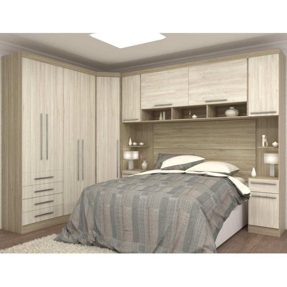 Jogo De Quarto Casal Modulado 012 Avelã/ártico